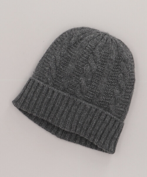 CABLE CASHMERE 2 CHARCOAL GRAY ONESIZE